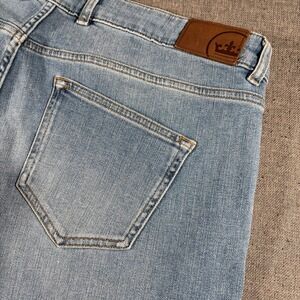 Peter Millar Crown Crafted Jeans Mens 40/30 Blue Stone Washed Tailored Stretch
